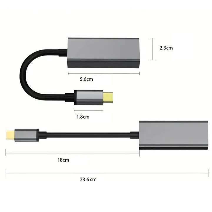 Adaptor USB Type-C la Rețea Ethernet RJ45 1000 Mbps
